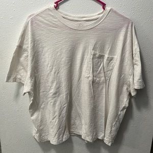 White Pocket tee